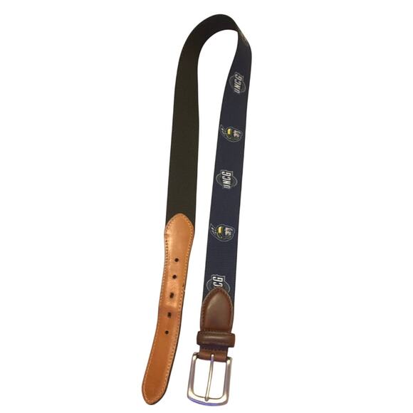 T.B.Phelps University of North Carolina Greensboro Mens Belt Nylon Leather Sz 34 - Picture 11 of 16